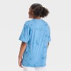 Girls' Lilo & Stitch Ohana Short Sleeve AOP Graphic T-Shirt - Blue - 3 of 4