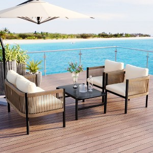Whisen Multi-person Outdoor Sofa Combination with A Table, Suitable for Garden, Backyard and Balconies - 1 of 4