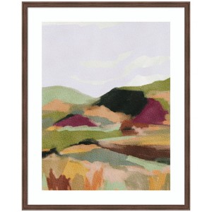 Kate and Laurel Framed Art Dreamy Landscape by Nikita Jariwala, 34x42, Florence Medium Brown - 1 of 4