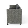GDFStudio Venice Outdoor 76.75" Wicker 3-Seater Sofa with Water-Resistant Cushions - 4 of 4