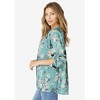 Roaman's Women's Plus Size Button-Front Printed Tunic - 4 of 4