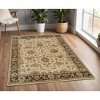 Ivory Brown and Gold Wool Oriental Hand Knotted Area Rug - 2 of 4