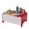 Teamson Kids Florida Amusement Park Wooden Activity Table with 6 Mini-Games & Train Rail - 2 of 4