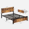 Full Bed Frame with 4 Drawers, Full Size Bed Frame with Storage, Full Metal Platform Bed Frame with Wood Headboard, Noise Free, No Box Spring Needed - 2 of 4