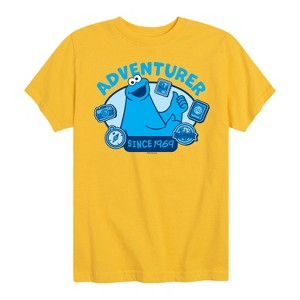 Boys' - Sesame Street - Adventurer Cookie Monster Short Sleeve Graphic T-Shirt - 1 of 4