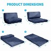 Mjkone Bean Bag Bed,Washable Soft Faux Fur Folding Floor Sofa Chair,Foam Filling Wall Couch，Floor Mattress - 2 of 4