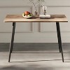 Vynxaria Modern MDF Dining Table ¨C Walnut Finish with Sturdy Metal Legs for Versatile Use - 4 of 4