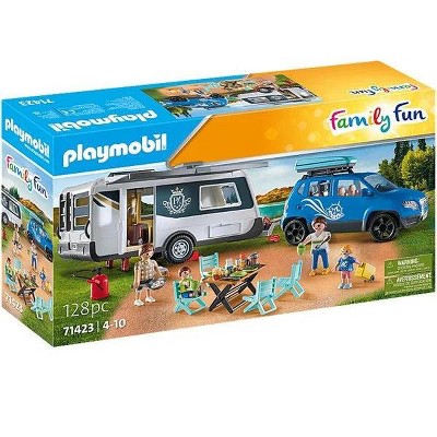 Playmobil Camping Caravan with Car 71423 Playset 129pcs