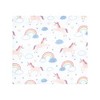 Hudson Baby Infant Girl Cotton Rich Flannel Receiving Blankets, Unicorns Rainbows, One Size - 3 of 4