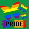 Adult Design By Humans Rainbow Butterflies Rainbow Pride By dnlribeiro88 T-Shirt - 2 of 2