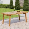 Christopher Knight Home Zeke Rustic Acacia Wood Outdoor Dining Table with Slatted Top - 2 of 4