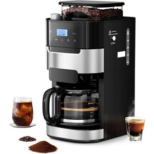ZAFRO 10-Cup Digital Drip Coffee Maker with Built-In Grinder, 12-Hour Timer, Programmable, 1.5L Water Tank, Keep-Warm Function - 1 of 4