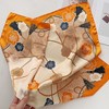 Anna-Kaci Silky Square Scarf with Floral and Rope Print for Neck Hair or Bag Styling - 2 of 4