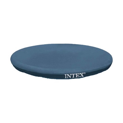 INTEX Pool Cover: For Round Easy Set Pools – Includes Rope Tie – Drain Holes – Overhang – Snug Fit - image 1 of 4