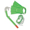 Swimline 3pc Otter Children's Recreational Mask, Snorkel and Fins Snorkeling Set - Small - Green - 2 of 4