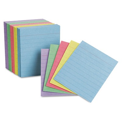 Oxford Ruled Mini Index Cards 3 x 2 1/2 Assorted 200/Pack 10010