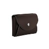 JAM Paper Italian Leather Business Card Holder Case with Round Flap Dark Brown 2233317454 - 3 of 4