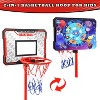 Skirfy Kids Basketball Hoop, 2-in-1 Toddler Basketball Goal with Dart Board & 4 Balls, Adjustable Height 2.9ft-6.2ft Red - 2 of 4