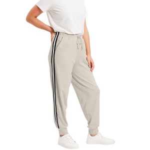 June + Vie by Roaman's Women's Plus Size French Terry Jogger - 1 of 4