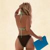 Women's Chic Triangle Bikini Set with Mint Trim - Cupshe - 4 of 4