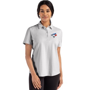 Toronto Blue Jays Cutter & Buck Advantage Refresh Epic Confidence Recycled Womens Tri-Blend Pique Polo - Concrete - 2X Large - 1 of 1