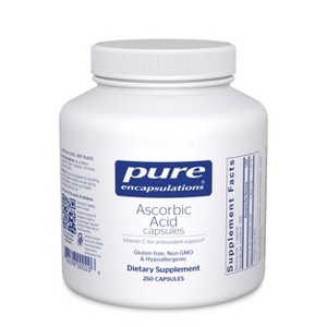 Pure Encapsulations Ascorbic Acid Capsules - 1,000 mg Vitamin C - Antioxidant & Immune Support* - High-Potency - Vegan & Non-GMO - 1 of 4