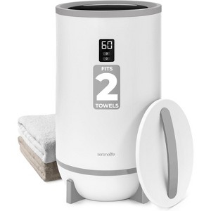 SereneLife SLTLW900 Single Touch Towel & Blanket Warmer with LED Ring and Fragrance Holder – (Gray) - 1 of 4