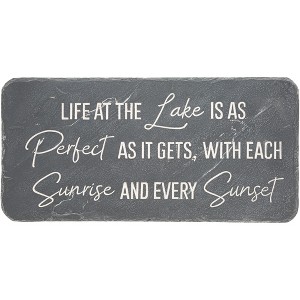 Pavilion Gift Company - Life at the Lake - 16" x 7.75" Garden Stone - Stepping Stones and Pathways - 1 of 4