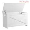 Entryway 30 in Storage Chest, Wooden Storage Bench with Safety Hinge, Easy Assembly, Large Shoe Bench - 2 of 4