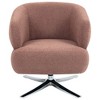 PAGED Swivel Accent Chair Cuddle-Style Leisure Arm Chair Living Room Chairs with Curved Armrests and Backrest for Office - 2 of 4
