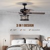Tangkula 52-Inch Ceiling Fan Light w/ Lights & Remote Control, Reversible Fan Light with 3-Speed, 3-in-1 Design for All Seasons Matte Black - 2 of 4
