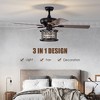 Tangkula 52-Inch Ceiling Fan Light w/ Lights & Remote Control, Reversible Fan Light with 3-Speed, 3-in-1 Design for All Seasons Matte Black - image 2 of 4