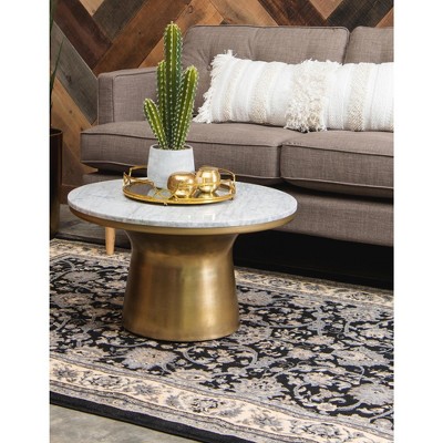 Black and Gray Floral Synthetic Reversible Rectangular Rug
