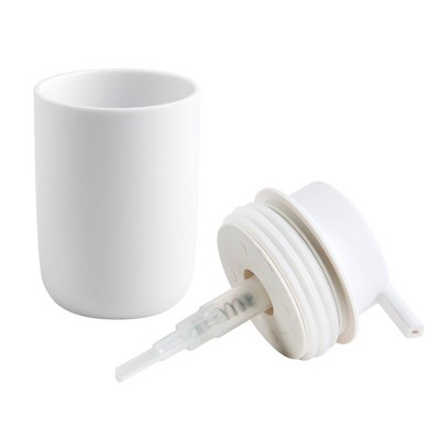 White Matte Plastic 3-Piece Bathroom Accessory Set