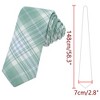 INSPIRE CHIC Plaid Woven Self-tied Striped Skinny Necktie 2.8" for College Graduation Campus 1 Pc - 2 of 4