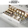 Expandable Pull Out Cabinet Organizer, 16.5" Deep Expandable(12.59"-20.47") Slide Out Drawers, Expandable Cabinet Pull Out Shelves, 3 rails, white - 3 of 4