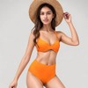 Anna-Kaci Swim Women's Twist Front Bikini Set with High Waist Bottoms and Adjustable Straps for a Flattering and Supportive Fit - 3 of 4