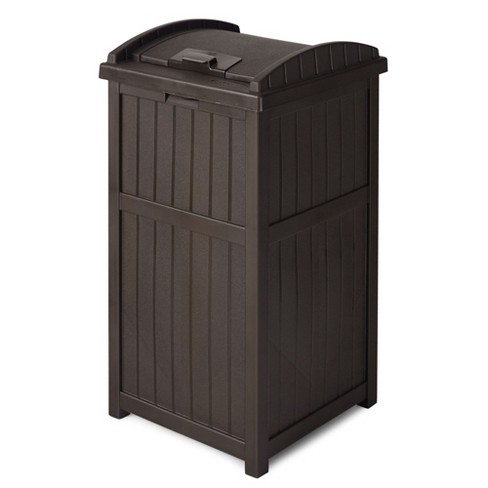 Commercial Trash Can Restaurant Outdoor Large Garbage Waste Recycle Bin  Black US