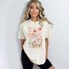Simply Sage Market Women's Pastel Wildflowers Short Sleeve Garment Dyed Tee - 2 of 2