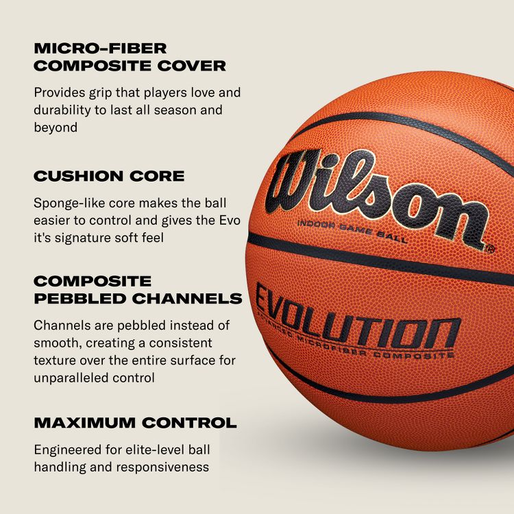 Wilson Evolution Game Basketball - Orange, 6 of 7