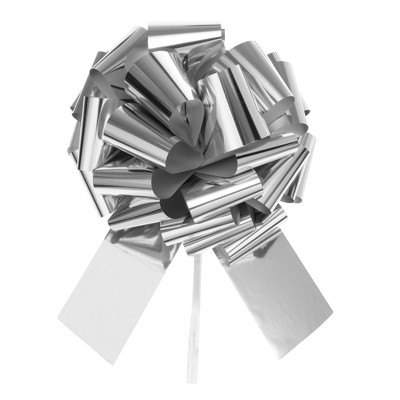 Unique Bargains Wedding Christmas Bright Metallic Gift Wrapping Large Pull Bows Ribbon 1 Pc