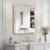PexFix 30" x 36" Bathroom Mirror for Over Sink Wall Mirror Gold Metal Frame Rounded Rectangular Vanity Mirrors for Bedroom Living Room Entryway Decor - 2 of 4