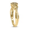 14K Yellow Gold Plated Silver 1/10 Cttw Diamond Composite Halo Engagement Ring - 4 of 4