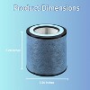 Nispira HP105 HP152 Filter Replacement for Shark NeverChange Air Purifier Part HE15FKPET 3-in-1 True HEPA Activated Carbon, 1 Pack - 3 of 4