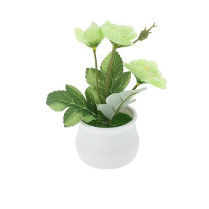 Unique Bargains Artificial Tree Mini Plum Blossoms Plastic 4.33"x4.33"x5.51" 1 Pcs - 1 of 4