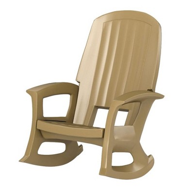 Hard plastic rocking store chair