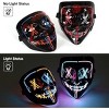 Purge Mask, 2 Pack Mask, Scary Masks, Glow Neon Mask Costume Mask for Halloween Festival Party - 3 of 4