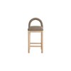 Meridian Furniture,Conrad Brown Linen Textured Fabric Counter Stool - 3 of 4