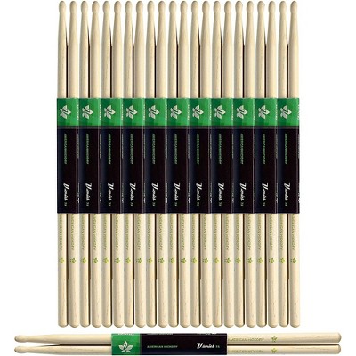 Stagg 12-Pair American Hickory Drum Sticks Wood Tip