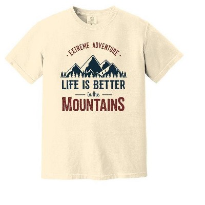 Simply Sage Market Men's Life Is Better In The Mountains Colorful Short Sleeve Garment Dyed Tee